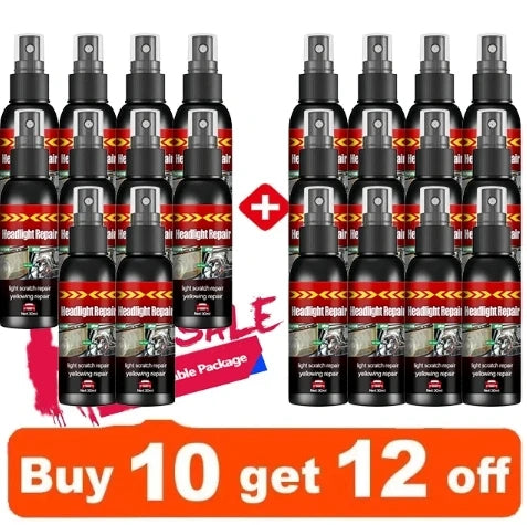 Car Headlight Restoration Fluid - Fast Remove Yellowing & Scratches, Restore Clarity & Shine, Enhance Night Driving Safety