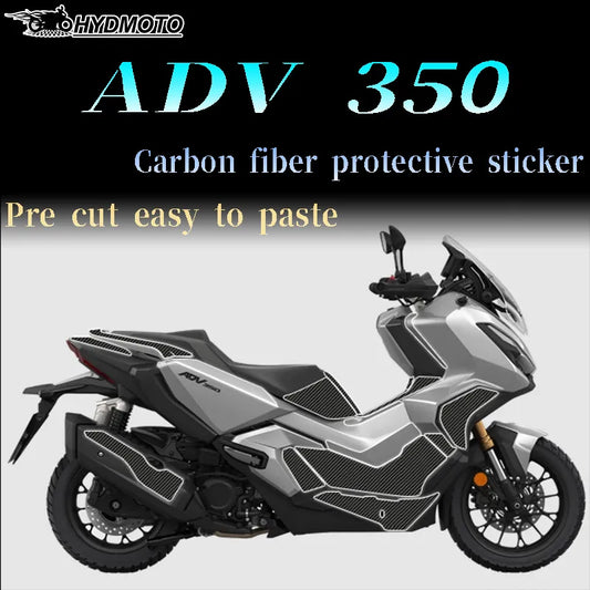 For HONDA ADV 350 ADV350 2022 2023 Motorcycle 3D/6D Footrest Pad Windshield Decal Carbon fiber sticker Decorate Sticker Full Set