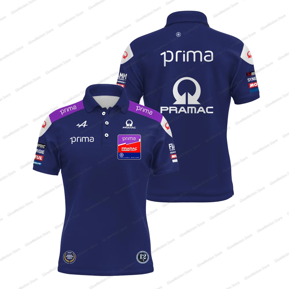 Jack Miller 43 PRAMAC Racing Polo shirt for Men 2025 Outdoor Sport Quick Dry Moto T-Shirt Miguel Oliveira 88 Plus Size Team Polo