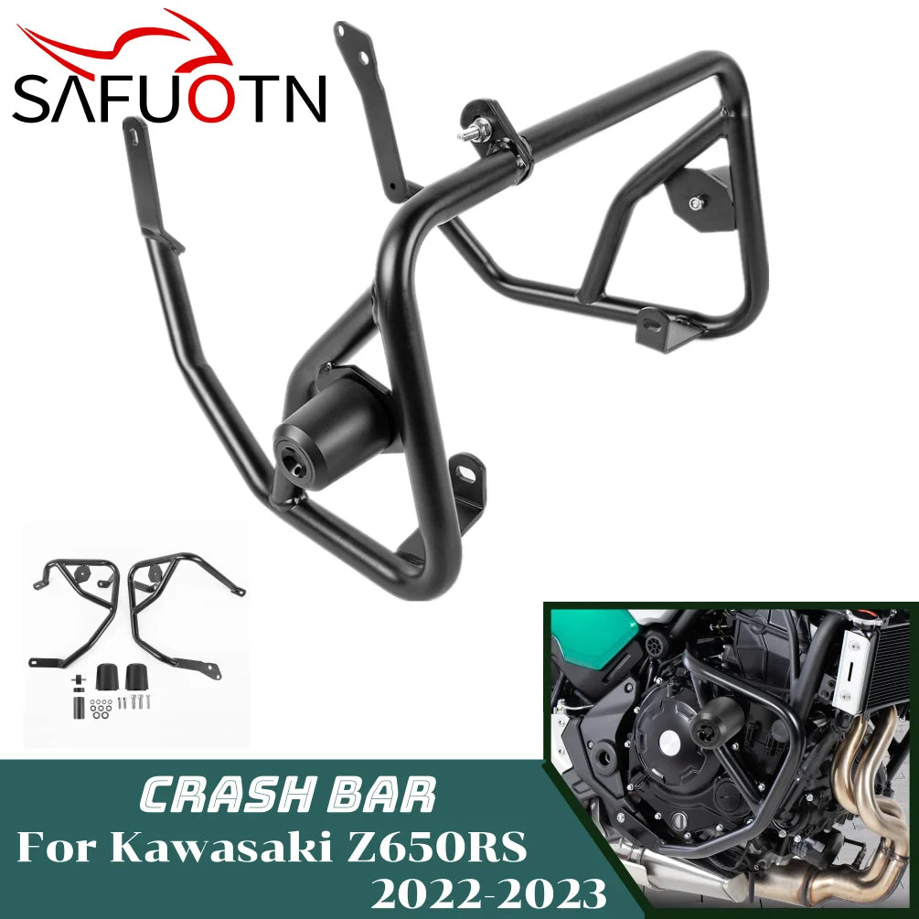 For Kawasaki Z650RS 2021-2024 2023 Engine Guard Highway Crash Bar Motorcycle Frame Protection Bumper Z 650 Z650 RS Accessories
