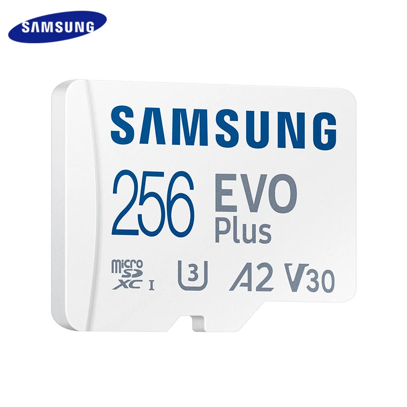 Samsung 512GB 256GB 128GB A2 V30 Memory Card EVO Plus Micro SD Card 64GB A1 V10 High Speed UHS-I Class 10 TF Card For Camera