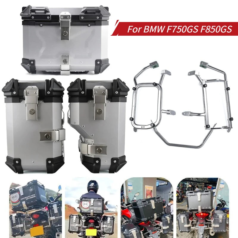 Motorcycle Trunk Side Luggage Case Pannier Side Box Bracket Frame Rear Top Box Helmet Topcase for BMW F750GS F850GS F750 850GS