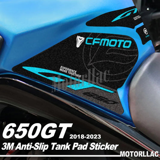 For CFMOTO 650gt 650 GT 3M Motorcycle Tank Pad Stickers Anti-Slip Side Traction Knee Grip Protector Decals Waterproof Accessorie