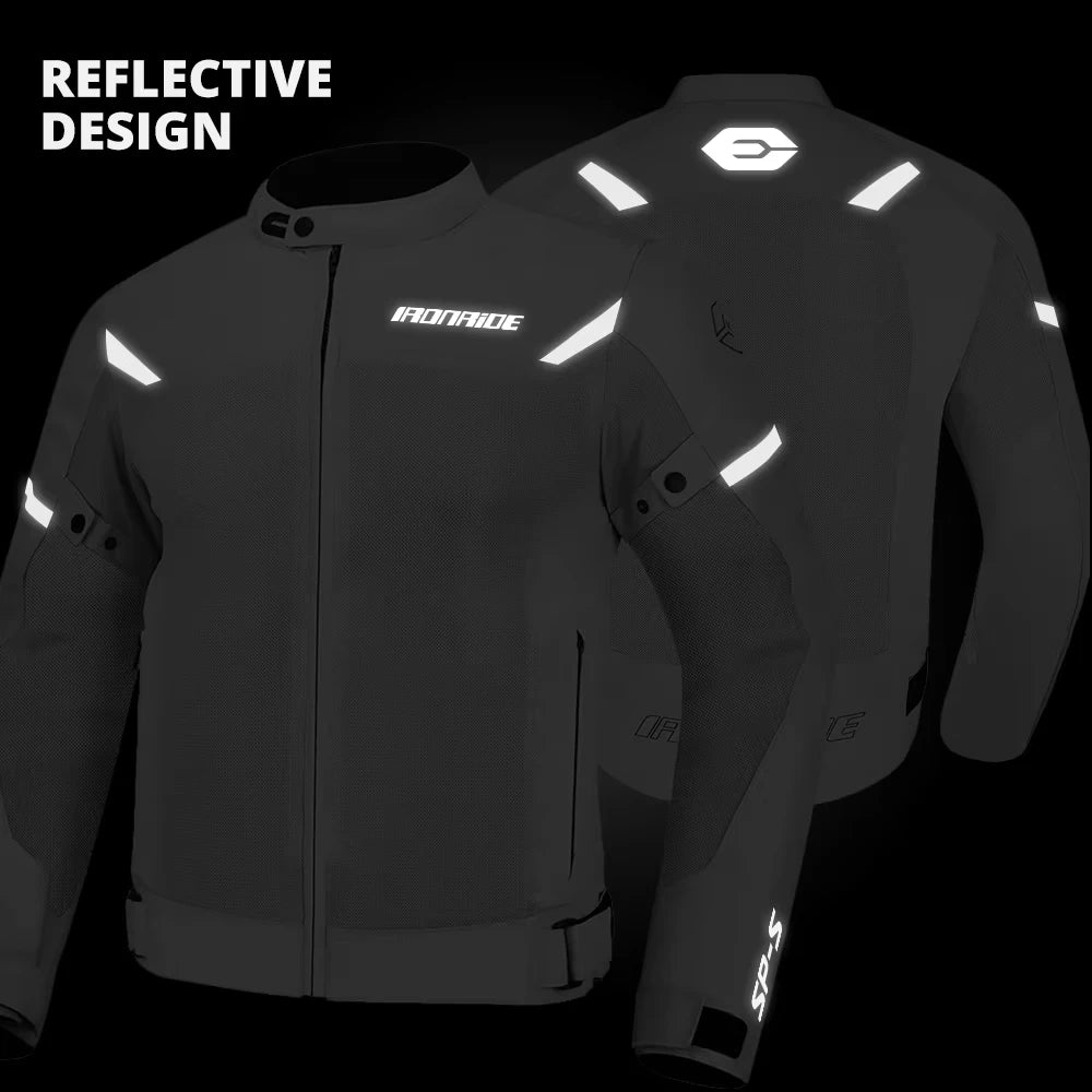 Men's Motorcycle Jacket Mesh Breathable Motorcycles Accessories Summer Jacket Biker Clothing Protective Jacket For Motorcyclist
