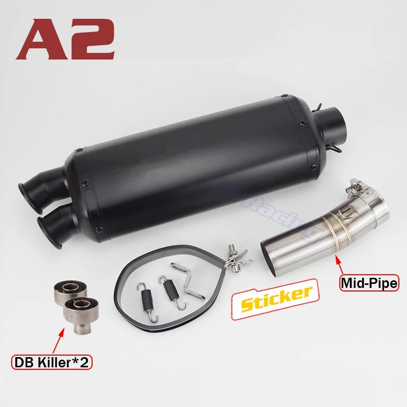 AfricaTwin 2020 2021 2022-2024 Motorcycle Exhaust Middle Link Pipe Dual Exit Muffler DB Killer Escape for Honda CRF1100 CRF1100L