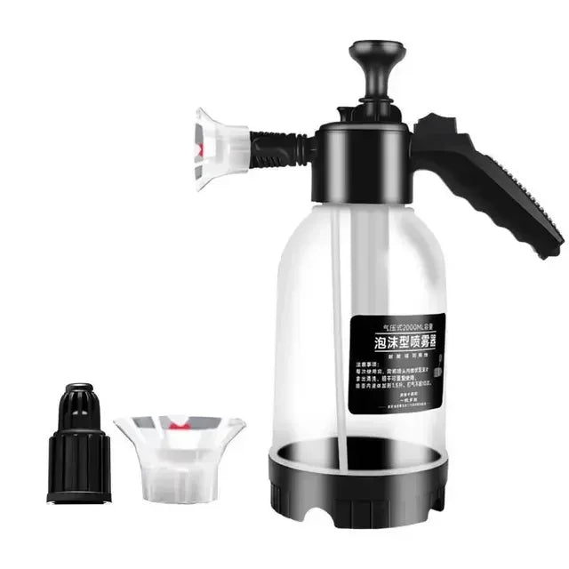 Car wash foam spray can Household hand-held car wash spray gardening air pressure spray foam pot 2L