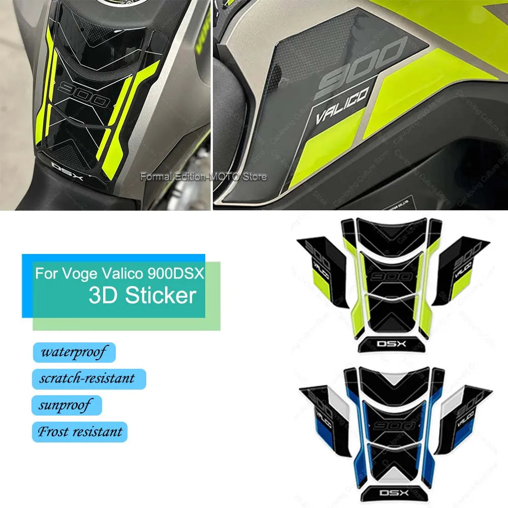 For Voge Valico 900DSX 900 DSX 2024 Motorcycle Tank Pad Kit Sticker Waterproof Scratch-Resistant 3D Resin Protective Sticker