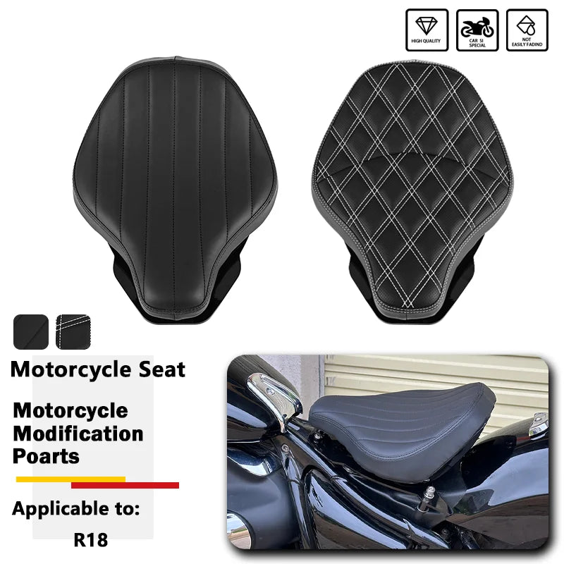 Motorcycle Driver Front Leather Pillow solo Seat Cushion Pad Fit For BMW R18 100 Years R 18 Classics 2020 2021 2022 2023