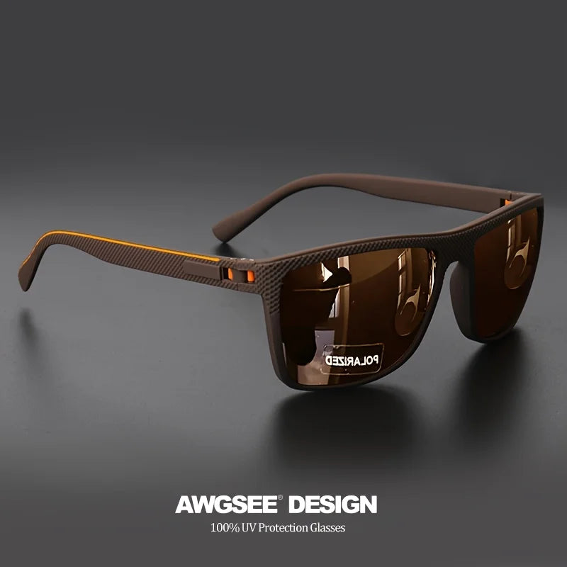 3pcs New Square Sunglasses Full Frame Polarized Spring Hinge Lightweight Unisex for Driving Fishing Sports Fashion
