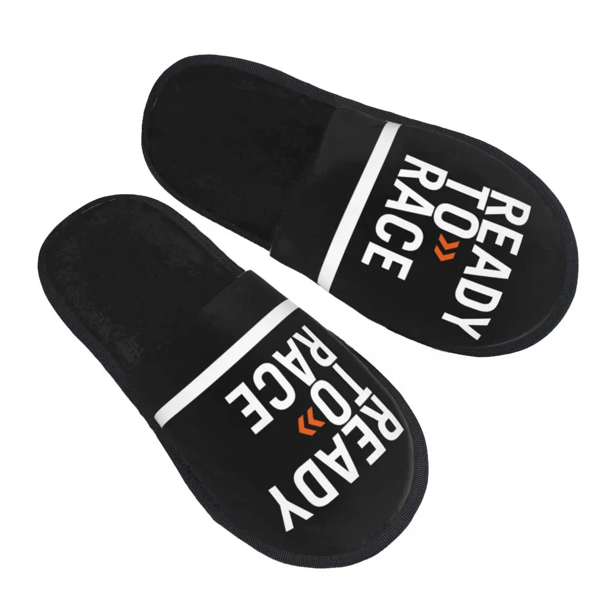 Custom Ready To Race Logo Memory Foam Slippers Women Cozy Warm Racing Sport Motorcycle Rider House Slippers