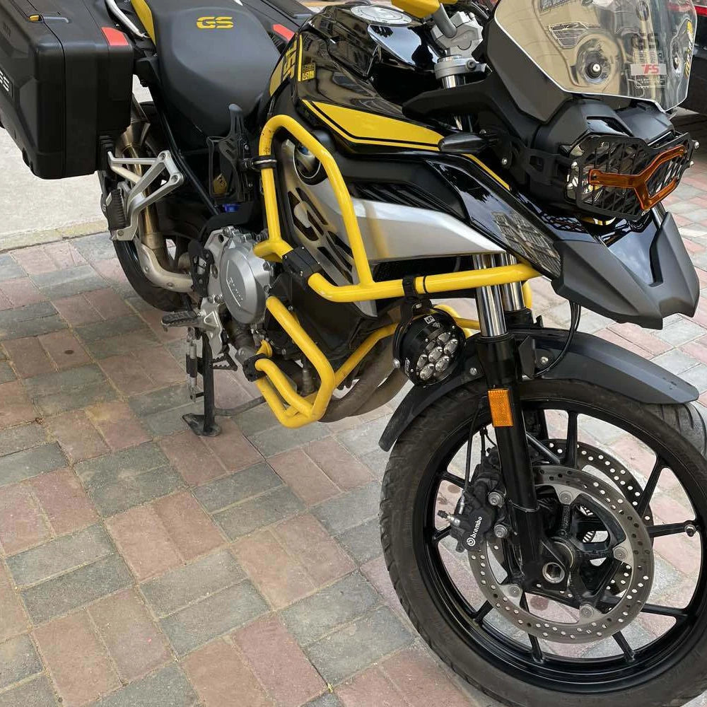 For BMW F 850 GS 750 F850 F750 F750GS F850GS 40 Year Edition Engine Protection Bar Crash Protector Yellow Stainless Steel Bumper