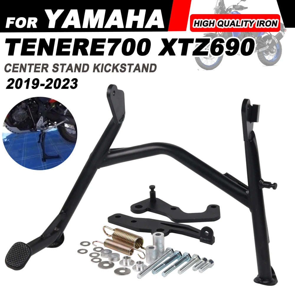 For YAMAHA TENERE700 XTZ690 Tenere 700 2019 - 2023 Accessories Large Bracket Pillar Center Kickstand Parking Stand Firm Holder