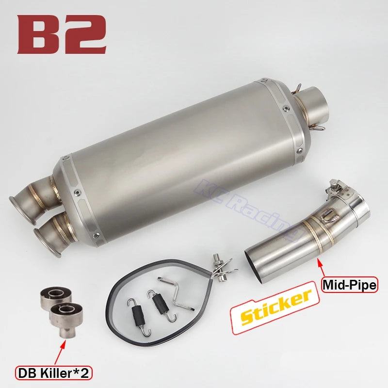 AfricaTwin 2020 2021 2022-2024 Motorcycle Exhaust Middle Link Pipe Dual Exit Muffler DB Killer Escape for Honda CRF1100 CRF1100L