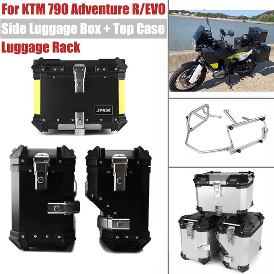 38L 45L For KTM 790 890 ADV Adventure R EVO Motorcycle Top Side Luggage Box Case Saddlebag Storage Travel Trunk Bracket Rack