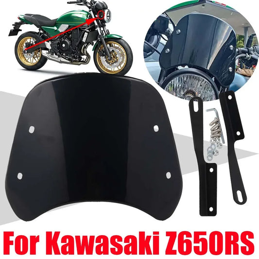 For KAWASAKI Z650RS Z650 Z 650 RS Z 650RS Motorcycle Accessories Retro Windscreen Windshield Wind Screen Deflector Cover Guard