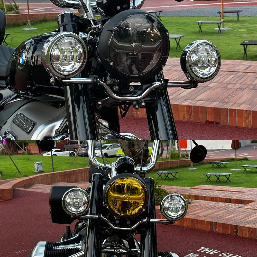 For BMW R18 R 18 R12 R1200 nineT R nineT 2019 2020 2021 2022 2023 2024 Motorcycle Headlight Guard Protector Grille Grill Cove