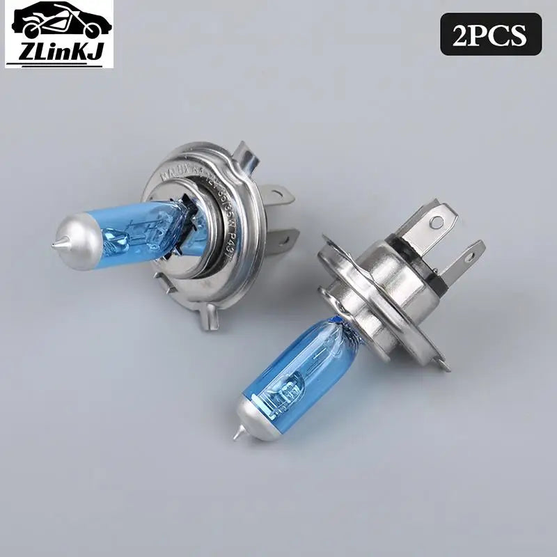 2PCS High Quality Scooter Moped Motorcycle Headlight Bulb H4 P43T 12V 35/35W White Light