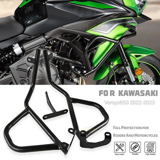 MTK For Kawasaki Versys 650 Versys650 2022 2023 Motorcycle Crash Bar Engine Guard Fall Protection Bumper Accessories