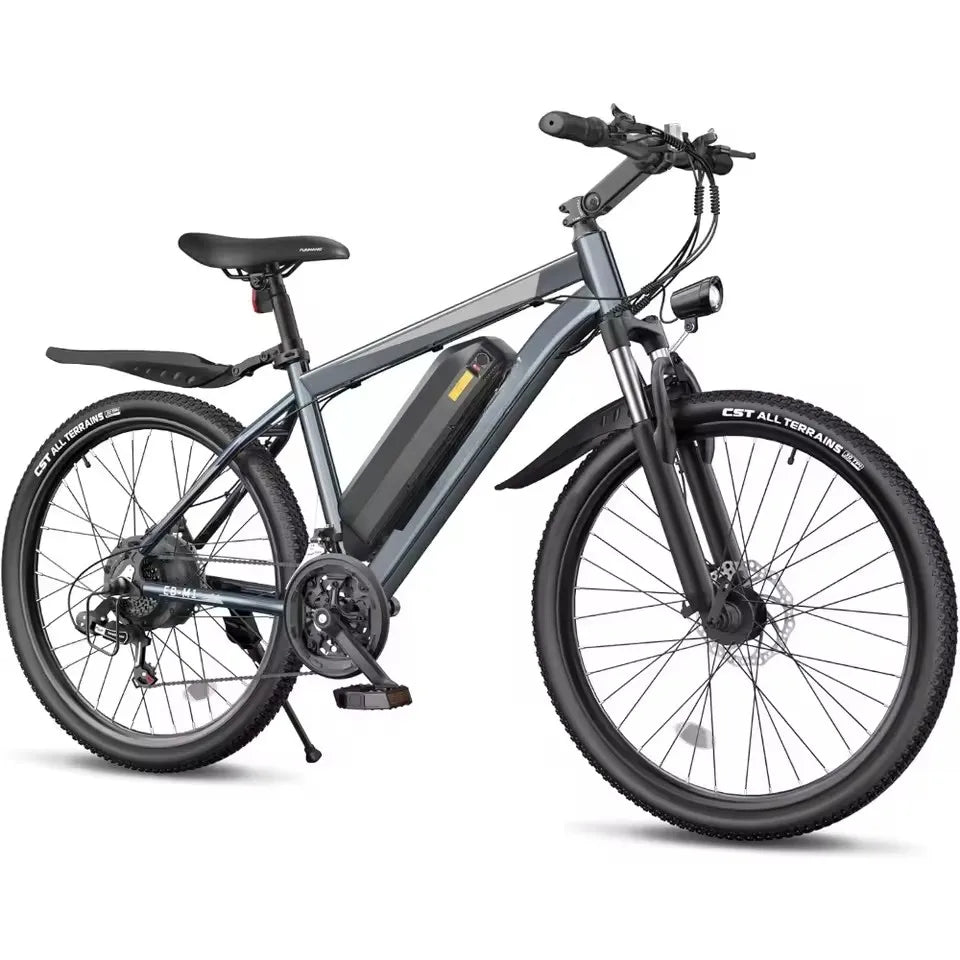 Electric Bike, Peak 1000W Ebike, 26 "Electric Mountain Bike 48V 374.4WH Battery with Adjustable Stemm, Commuter E Bike