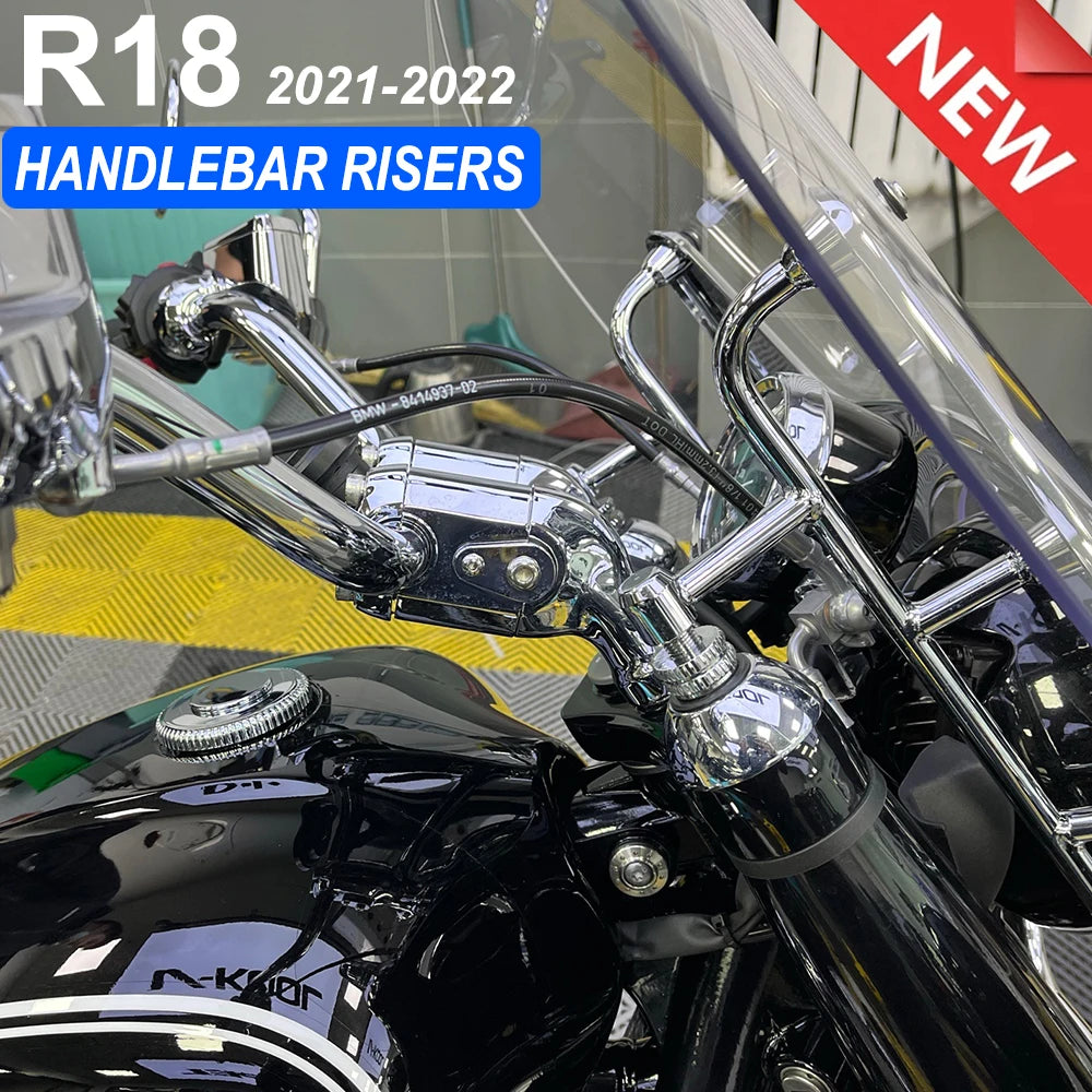 Motorcycle HandleBar Heightening Riser Clamp Back Move Mount Clamp Adapter Handle Bar Risers For BMW R 18 R18 Classic 2021 2022