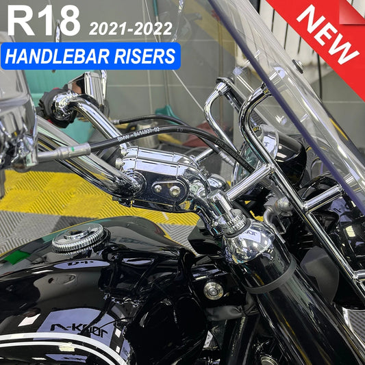 Motorcycle HandleBar Heightening Riser Clamp Back Move Mount Clamp Adapter Handle Bar Risers For BMW R 18 R18 Classic 2021 2022