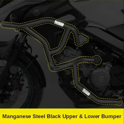 Stainless Steel Motorcycle Tank Bumpers Engine Guard Bar Steel Stunt Cage Protector Upper Cover for Suzuki V-Strom DL650