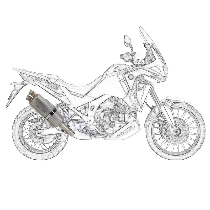 AfricaTwin 2020 2021 2022-2024 Motorcycle Exhaust Middle Link Pipe Dual Exit Muffler DB Killer Escape for Honda CRF1100 CRF1100L