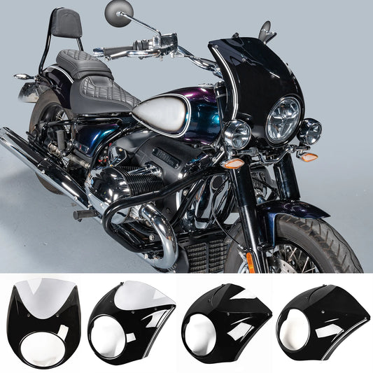 Motorcycle Windshield Windscreen Front Cowl Headlight Fairing Cover Light Hump With Bracket For BMW R18 R 18 Classic 2020-2023