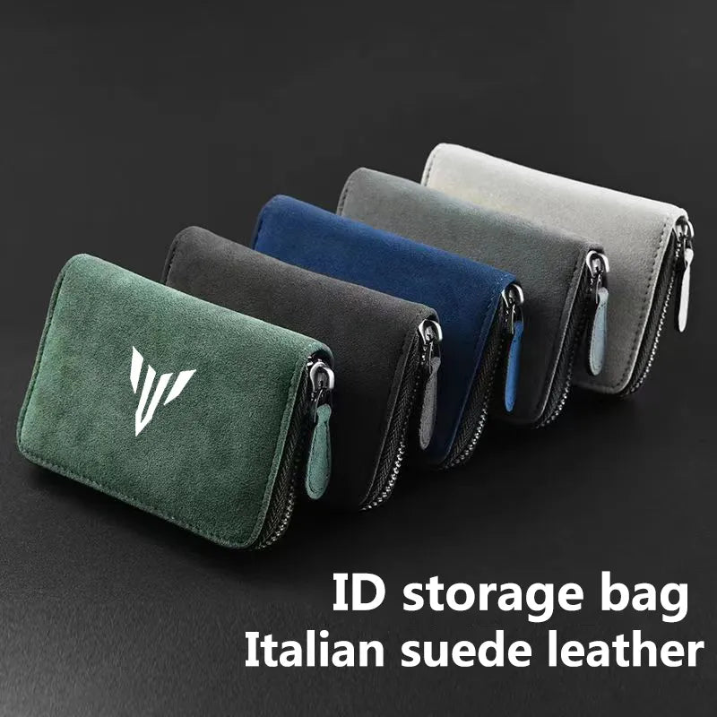 Motorcycle Suede Leather Portable storage box driver's license ID storage bag For Yamaha MT01 MT09 MT07 MT10 MT03 MT-01 MT-10