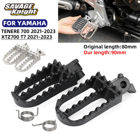 Lengthened Tenere 700 Front Footrest Foot Peg For YAMAHA TENERE 700 World Raid RALLY XTZ700 RALLY Motorcycle Rider Foot Pedal