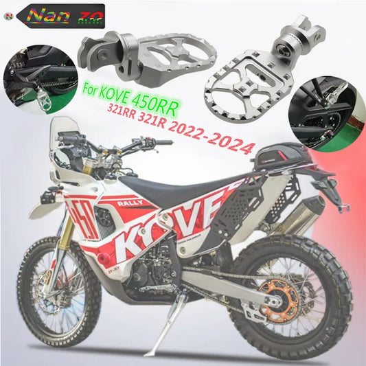 450 RR Motorcycle Adjustable Front Footrest Rear Footrest Rotatable Foot Rest Footpegs Fit For KOVE 450RR 321RR 321R 321 450 R R