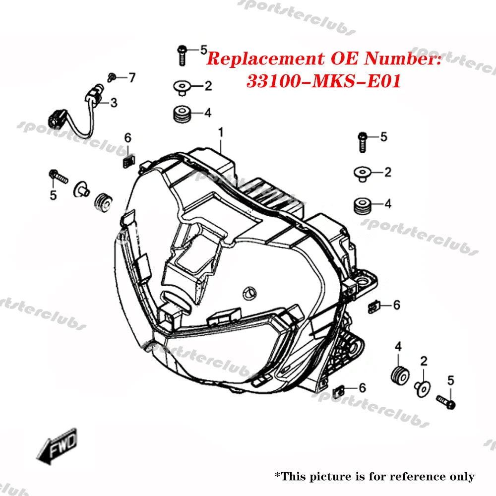 For Honda 2020-2025 CRF1100 Africa Twin 1100 DCT Lower CRF 1100A/AL/D/DL 2022 2023 2024 Front LED Headlight Assembly Headlamp