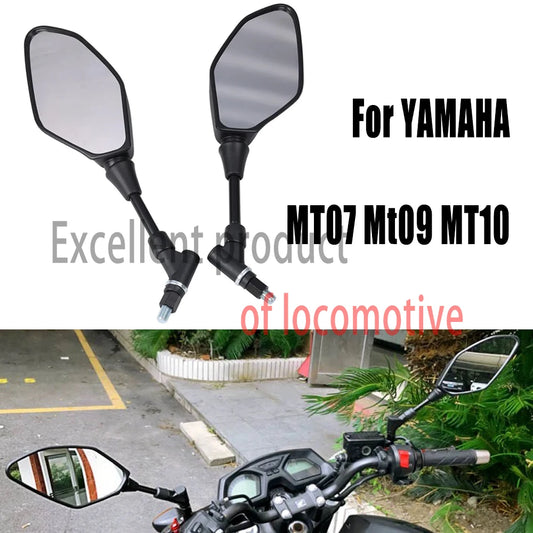 For YAMAHA  MT07 Mt09 MT10 Tracer 900 2020 -2024 accessories Motorcycle Rearview Side Mirrors 10MM Screw Rear View Mirrors HD