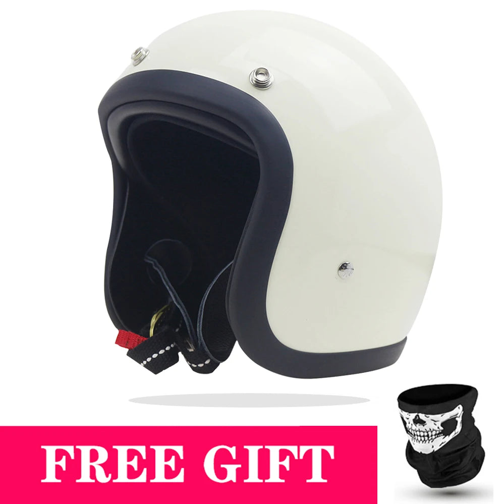 Genuine Vintage TT&COCASCOS Fashion Motorcycle Helmet Retro Scooter Riding Open Face 3/4 Jet Casco Moto Capacete DOT Approved