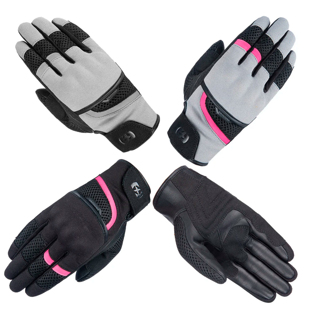 Oxford GM18110/GW21110-biker glove man or woman model Brisbane Air summer size XS to 3XL breathable leather motorcycle