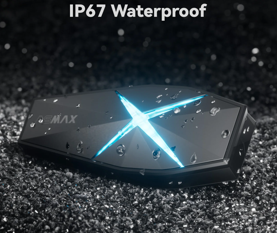 ASMAX F1 Motorcycle Helmet Headphones Mesh Intercom for 10 Riders