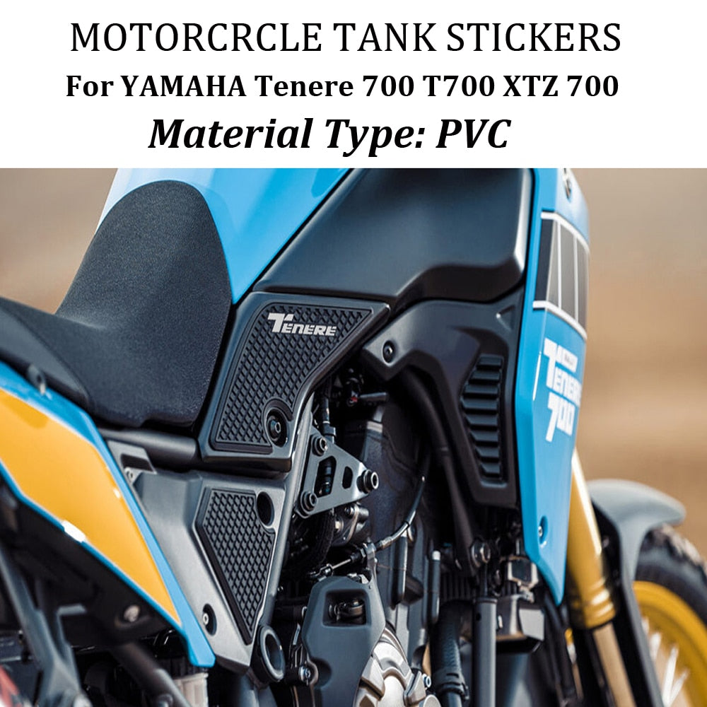FOR YAMAHA Tenere 700 T700 XTZ 700 2019 2020 Motorcycle Non-Slip Rubber Side Tank Pad Oil Gas Fuel Protector Cover Sticker Decal