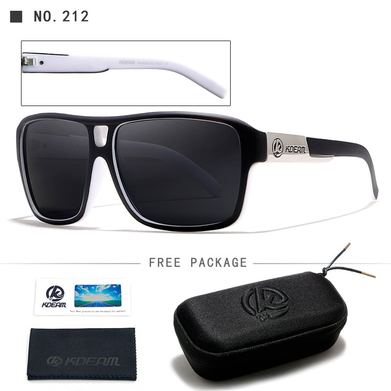 KDEAM Protect Your Eyes Jams Polarized Sunglasses Men Matte Black Sun Glasses Man Surf Sport Sunglasses With Package KD520