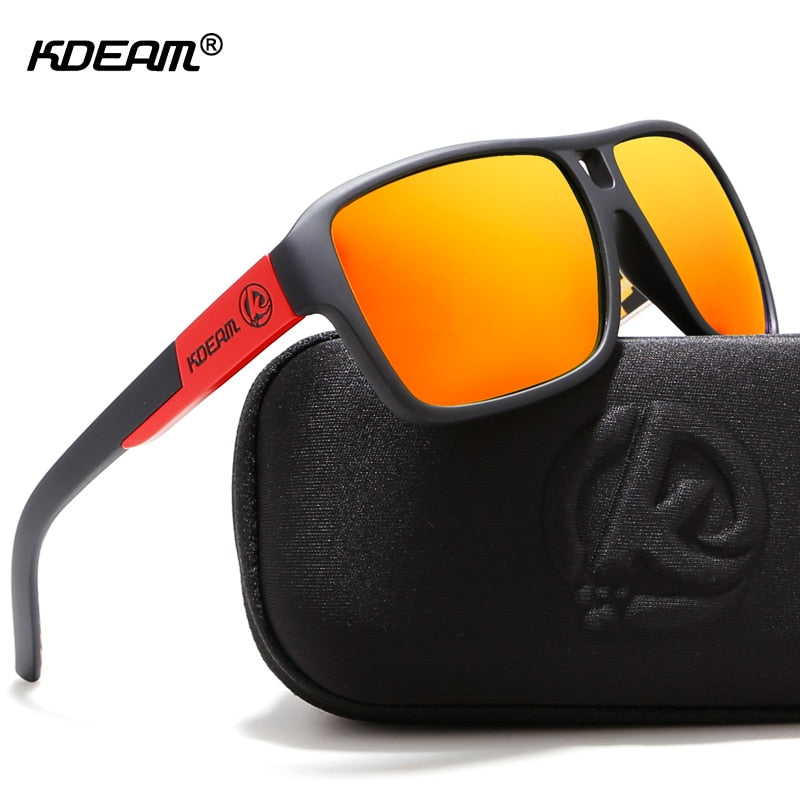 KDEAM Protect Your Eyes Jams Polarized Sunglasses Men Matte Black Sun Glasses Man Surf Sport Sunglasses With Package KD520