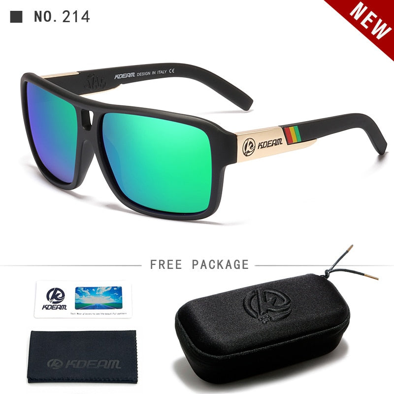 KDEAM Protect Your Eyes Jams Polarized Sunglasses Men Matte Black Sun Glasses Man Surf Sport Sunglasses With Package KD520