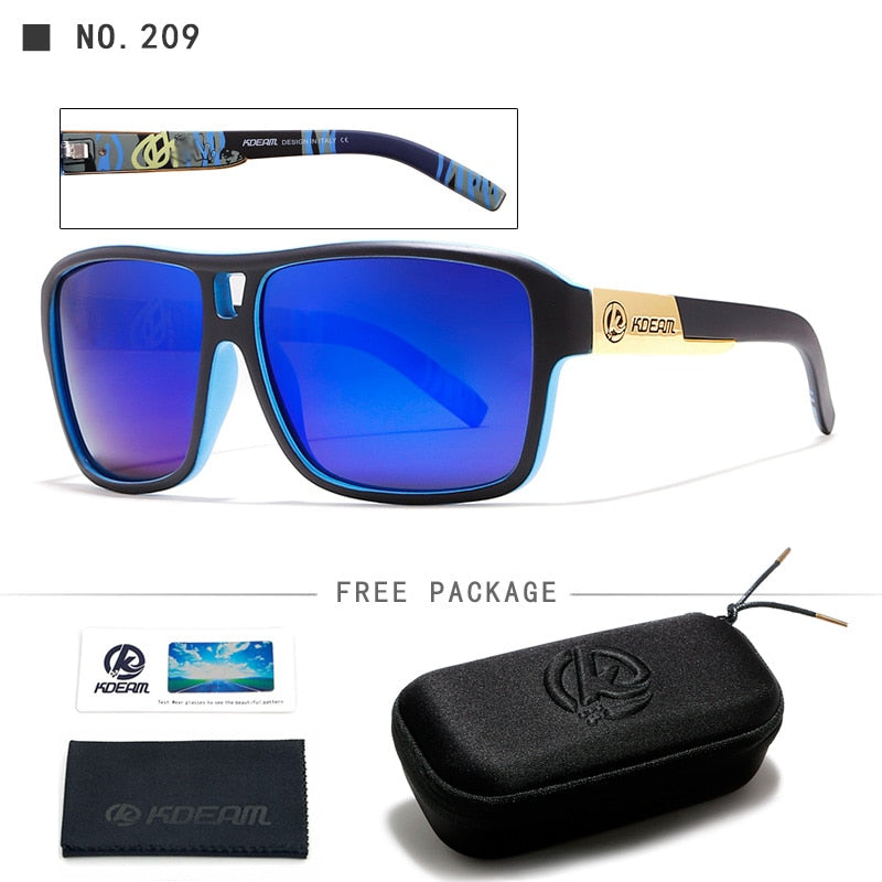 KDEAM Protect Your Eyes Jams Polarized Sunglasses Men Matte Black Sun Glasses Man Surf Sport Sunglasses With Package KD520