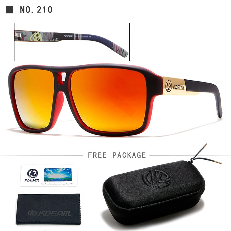 KDEAM Protect Your Eyes Jams Polarized Sunglasses Men Matte Black Sun Glasses Man Surf Sport Sunglass With Package KD520