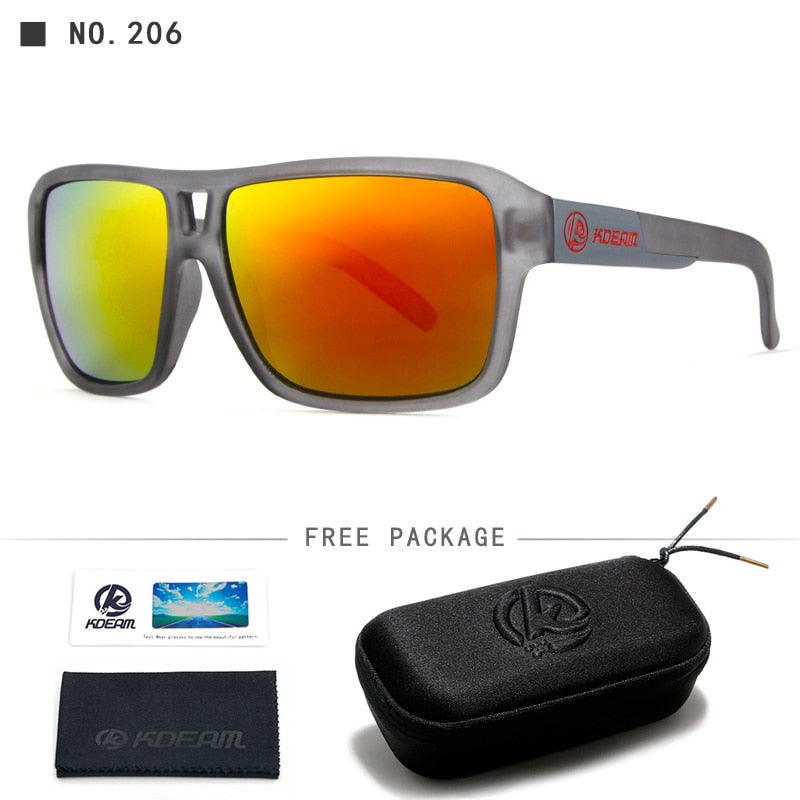 KDEAM Protect Your Eyes Jams Polarized Sunglasses Men Matte Black Sun Glasses Man Surf Sport Sunglass With Package KD520