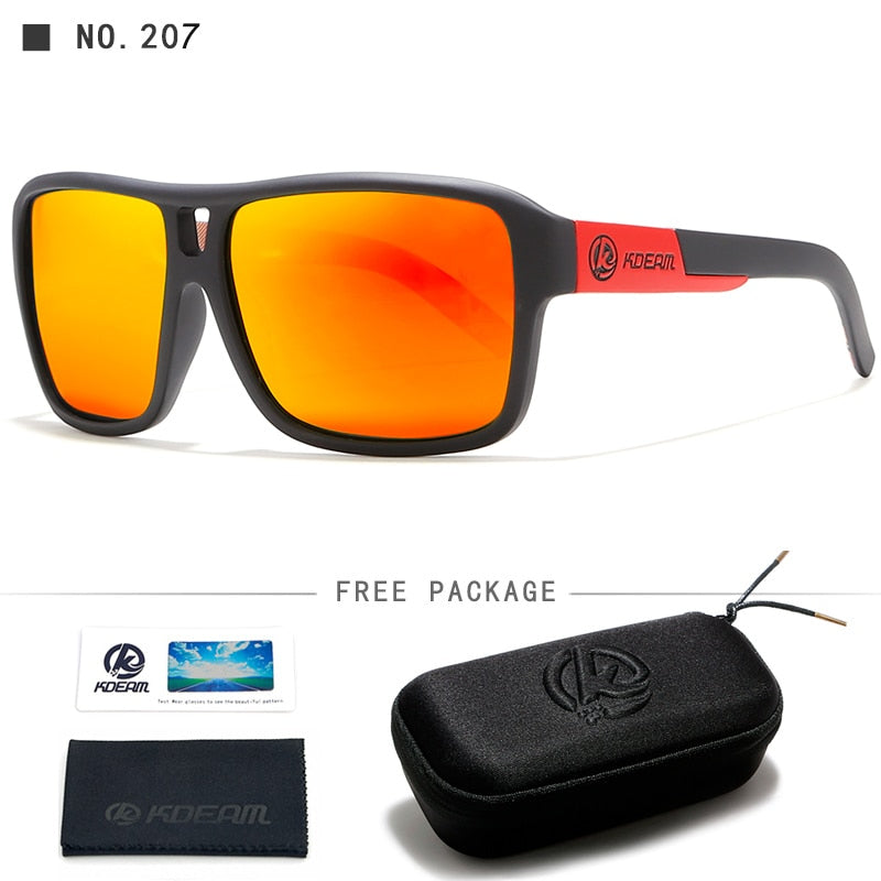 KDEAM Protect Your Eyes Jams Polarized Sunglasses Men Matte Black Sun Glasses Man Surf Sport Sunglass With Package KD520