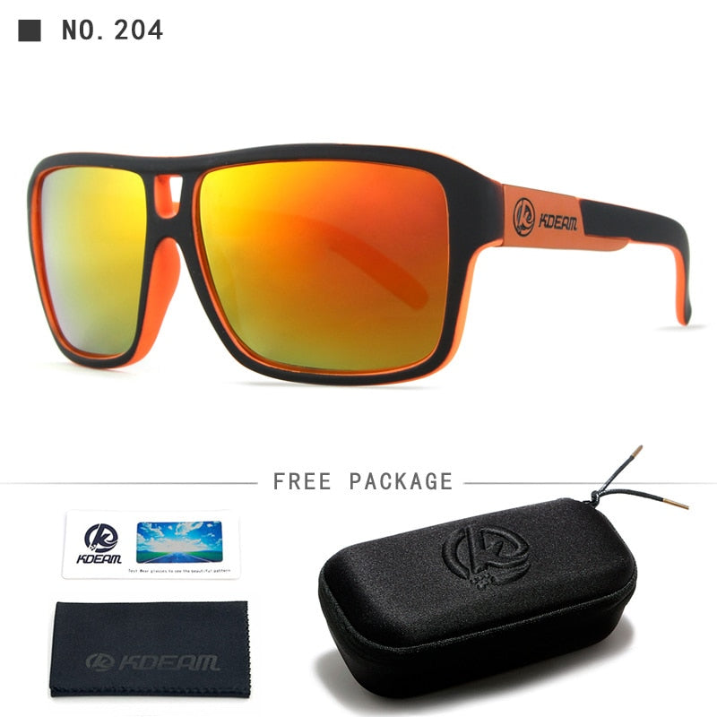 KDEAM Protect Your Eyes Jams Polarized Sunglasses Men Matte Black Sun Glasses Man Surf Sport Sunglass With Package KD520