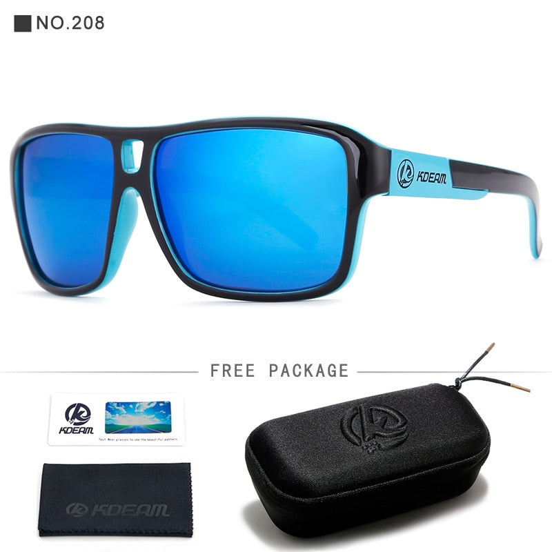 KDEAM Protect Your Eyes Jams Polarized Sunglasses Men Matte Black Sun Glasses Man Surf Sport Sunglasses With Package KD520