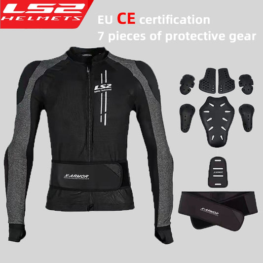 LS2 Motorcycle Soft Armor Unisex Moto Jacket Motocross Riding Protective Gear Chest Shoulder Protection CE Certification