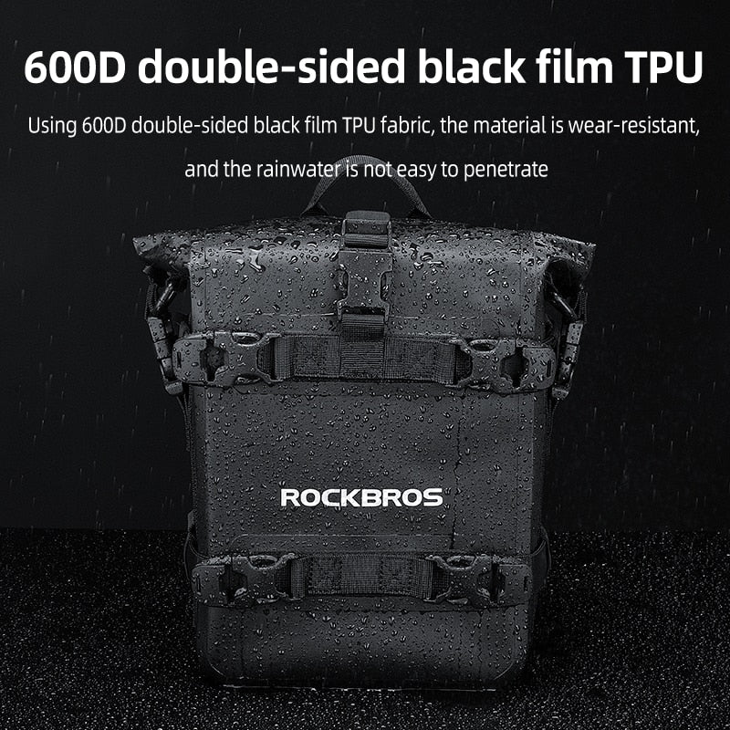 Rockbros Motorcycle Bag Side Bag Waterproof Side Luggage  Motorcycle Travel Bag Quick-Release Riding Guard Bar Bag Bike Tail Bag